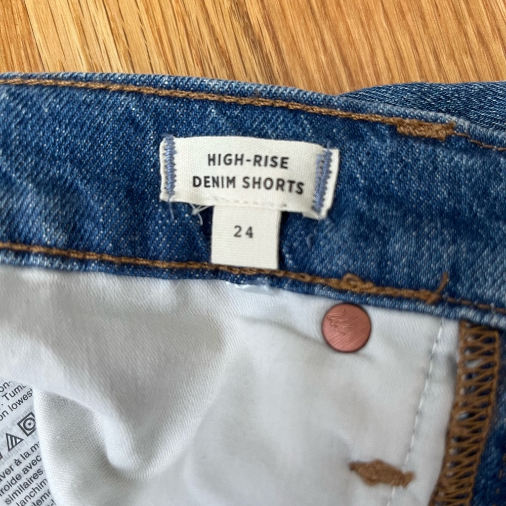 Madewell High-Rise Denim Shorts size 24 - Picture 3 of 3